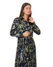 ORD DNV26807 + TRV26817 Black Princess Floral Tulle Satin Blouse and Jumper Lounger Robe Set / Nursing Friendly Myselflingerie.com