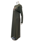 Pen-ky 11916 Khaki Butterfly Stitch Cotton Blend Coverall Nursing Nightgown Myselflingerie.com