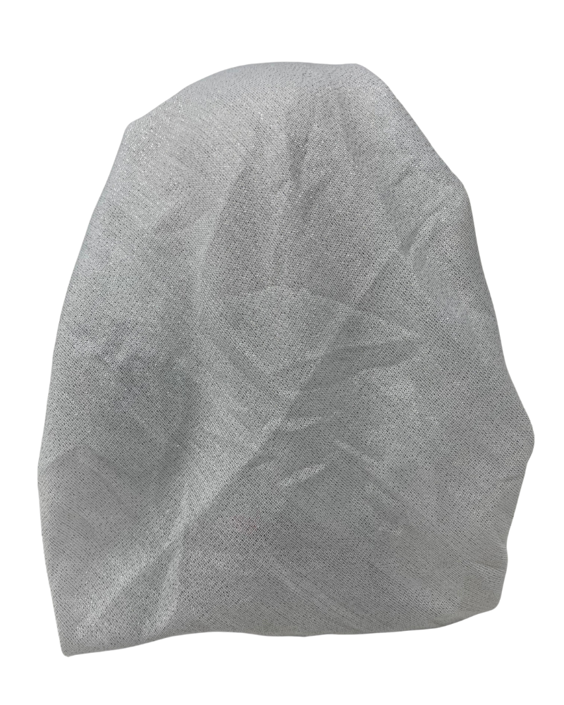 It's Younique OB-BOR-BK White Shimmer Black Border Pre-Tied Open Back Bandanna with Velvet Grip Myselflingerie.com