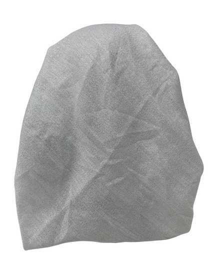 It's Younique OB-BOR-BK White Shimmer Black Border Pre-Tied Open Back Bandanna with Velvet Grip Myselflingerie.com