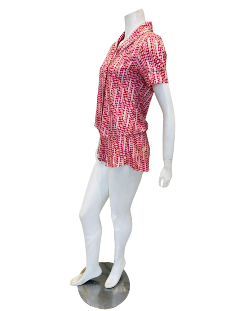 Cosabella PIMAP9523 Heart Strings Pima Lusso Cotton Blend Short Sleeve Top & Pants Pajama Set Myselflingerie.com