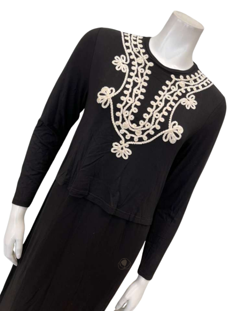 Severine Boutik 411 Taupe Royal Scroll Modal Nursing Nightgown Myselflingerie.com