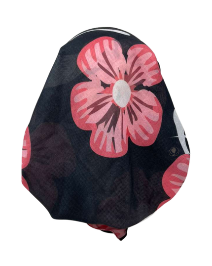 It's Younique PP-FLOW-PNK Large Pink Flowers Pre-Tied Bandanna with Velvet Grip Myselflingerie.com