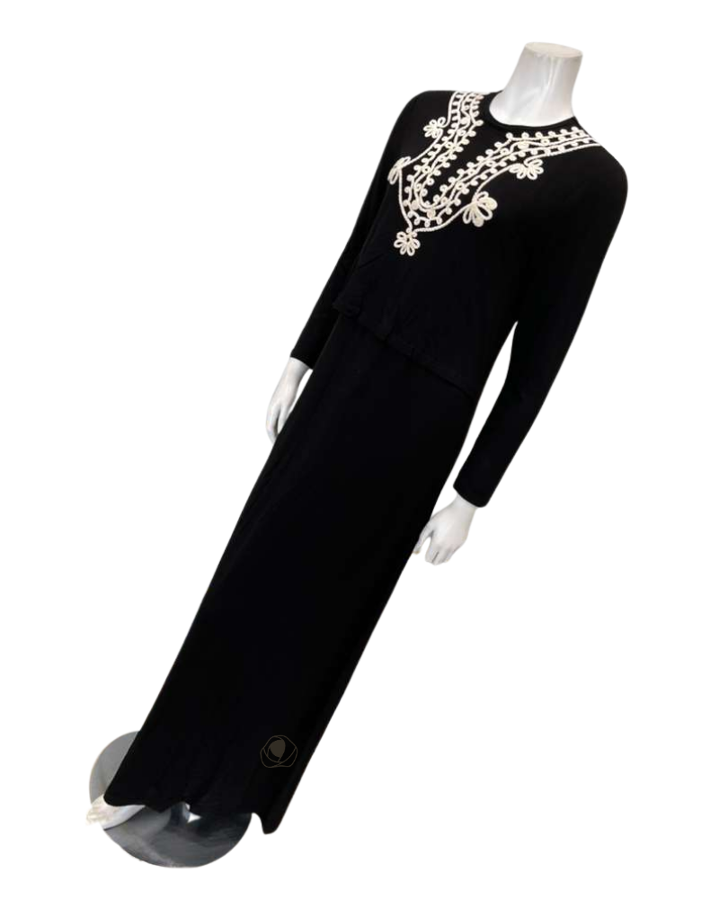 Severine Boutik 411 Taupe Royal Scroll Modal Nursing Nightgown Myselflingerie.com