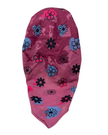Ahead VT2805 Berry Petal Grid Versatile Style Long Tails Open Back Pre-Tied Bandanna Myselflingerie.com