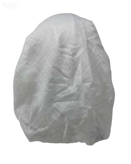 It's Younique OB-SHIM-BLK White Shimmer with Fringes Edge Black Floral Border Pre-Tied Open Back Bandanna with Velvet Grip Myselflingerie.com