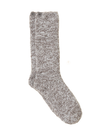 Barefoot Dreams BU614 Charcoal/White CozyChic Heathered Socks Myselflingerie.com