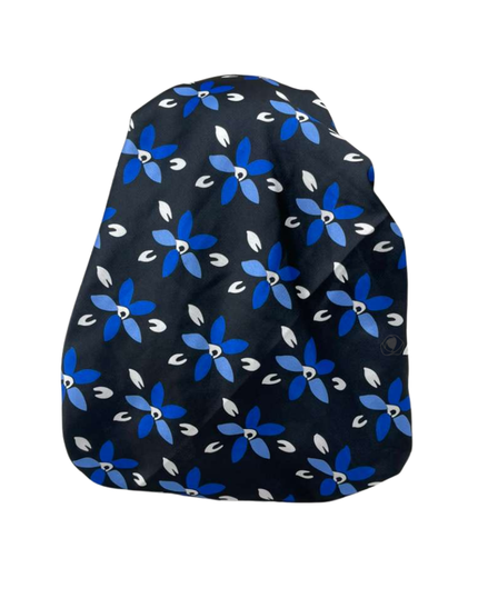 It's Younique OB-BL-DAI Two Tones Blue Daisies Pre-Tied Open Back Bandanna with Velvet Grip Myselflingerie.com