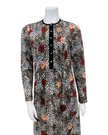 Nico Italy AP843PR Leopard Print Snap Front Cotton Nightgown Myselflingerie.com