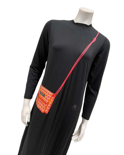 Plush PM N5272 Black Crossbody Pull On Cotton Teens Nightgown Myselflingerie.com