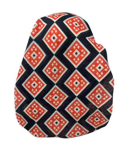 It's Younique OB-SQ-RD Red/White Squares Pre-Tied Open Back Bandanna with Velvet Grip Myselflingerie.com