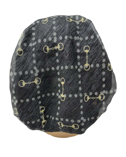 Ahead P2774 Black Print Chainform Classic Fit Pre-Tied Bandanna Myselflingerie.com