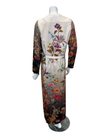 Angelice S7701 Ombre Garden Floral Flat Collar Button Down Satin Morning Robe Myselflingerie.com