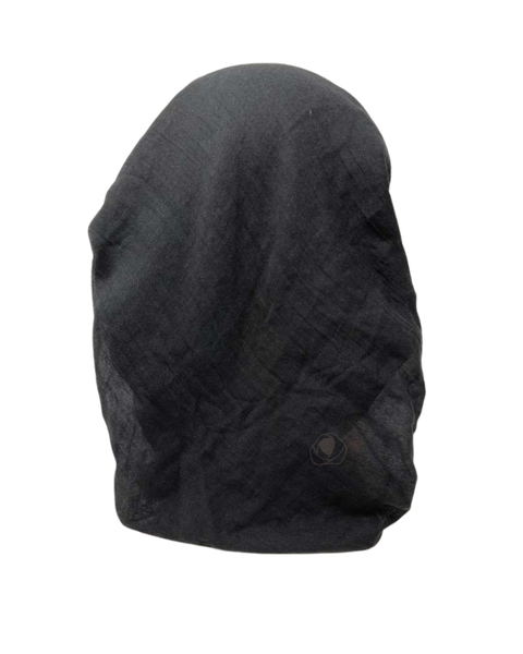 Lizi Headwear Solid Black Open Back Adjustable Pre-Tied Bandanna with Velvet Grip Myselflingerie.com