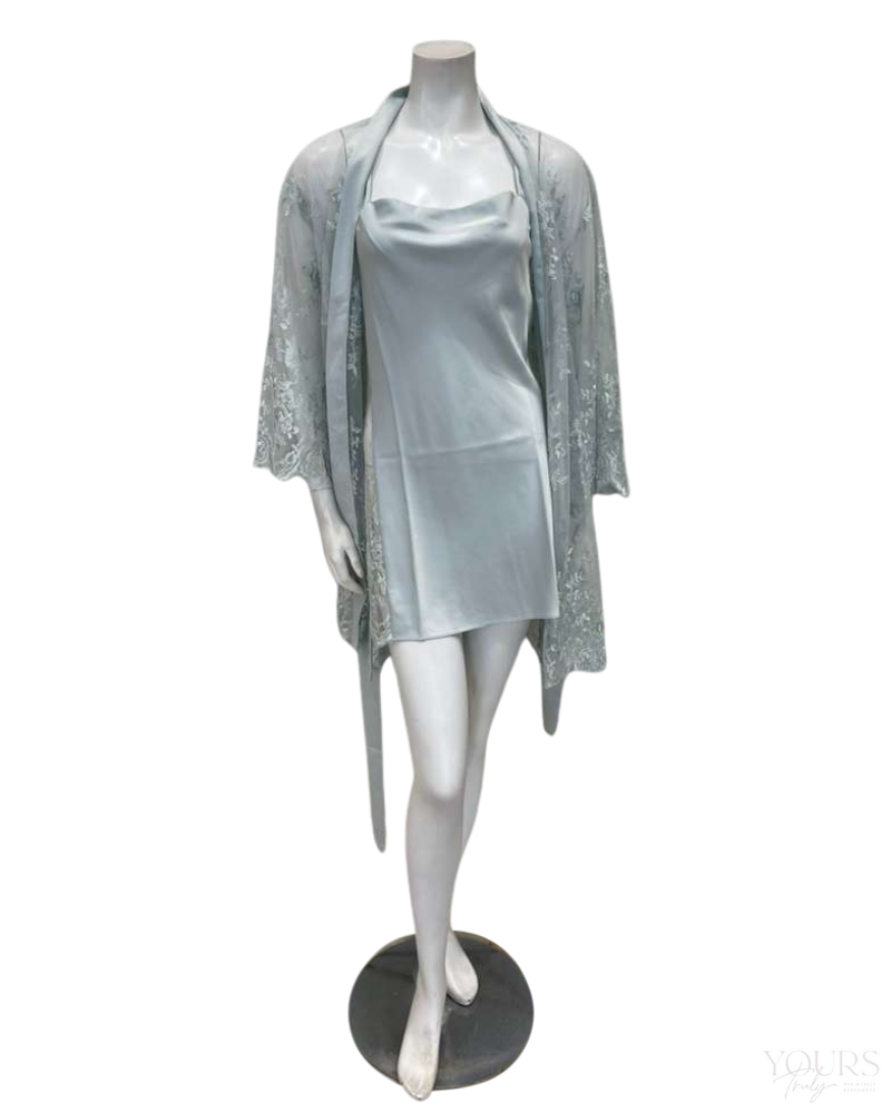 Rya Collection 207 + 197 Lagoon Darling Lace Chemise & Wrap Set Myselflingerie.com