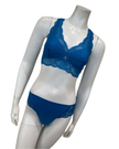 Fleurt 618 + 650 True Blue Belle Epoque Bralette & Panty Set Myselflingerie.com