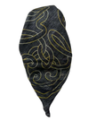 Ahead VT2675 Black/Gold Entwine Versatile Style Long Tails Open Back Pre-Tied Bandanna Myselflingerie.com