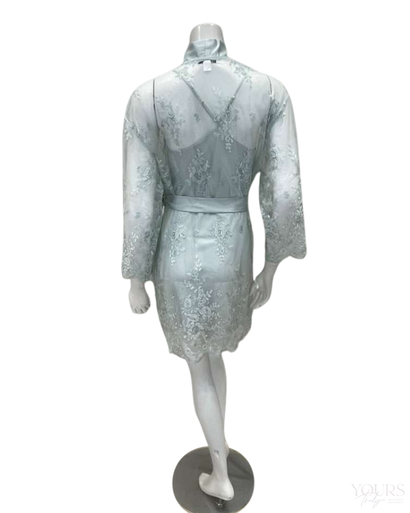 Rya Collection 207 + 197 Lagoon Darling Lace Chemise & Wrap Set Myselflingerie.com