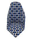It's Younique Blue Links Pre-Tied Open Back Bandanna with Velvet Grip Myselflingerie.com