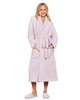 Barefoot Dreams B509 Heather Dusty Rose/White CozyChic Robe Myselflingerie.com