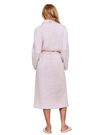 Barefoot Dreams B509 Heather Dusty Rose/White CozyChic Robe Myselflingerie.com