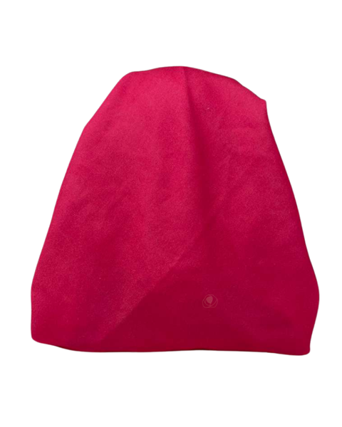 It's Younique Hot Pink and Black Border Pre-Tied Open Back Bandanna with Velvet Grip