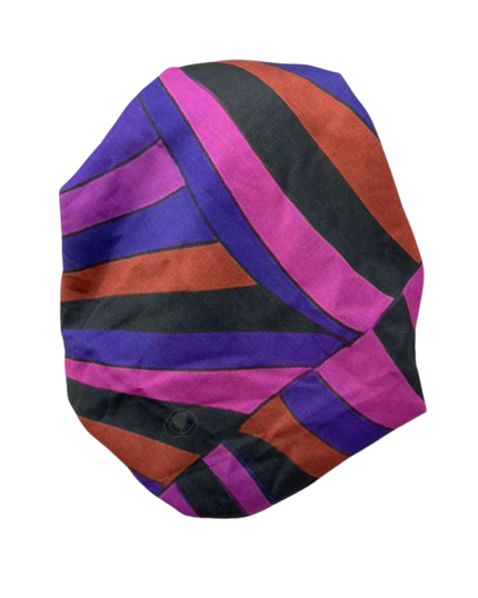 Lizi Headwear IB-TT-26602-C Black Colorful Pucci Inspired Adjustable Pre-Tied Bandanna with Velvet Grip Myselflingerie.com