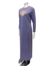 Lunderbeck N5276 Dusty Violet Embroidered Emblem Pull On Modal Nightgown Myselflingerie.com