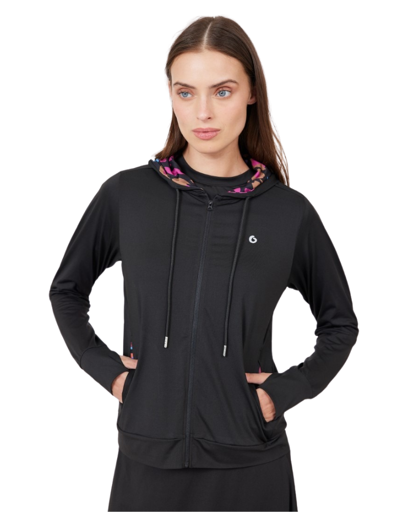 ORD TRS26W7049 + SRS26W7051 Patterened Active/Swim Hoodie and Skirt Set Myselflingerie.com