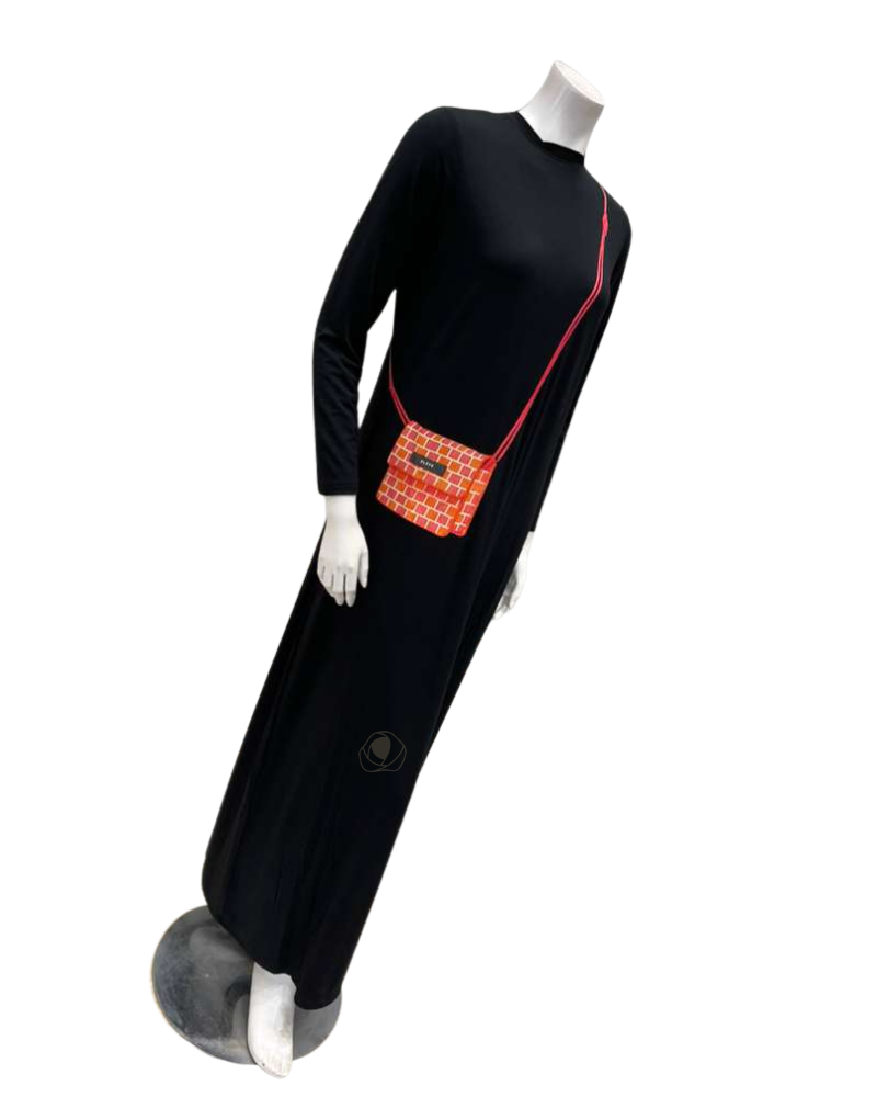 Plush PM N5272 Black Crossbody Pull On Cotton Teens Nightgown Myselflingerie.com