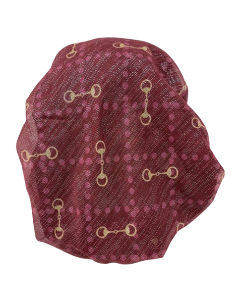 Ahead P2774 Burgundy Print Chainform Classic Fit Pre-Tied Bandanna Myselflingerie.com