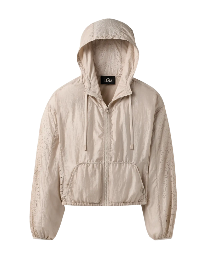 UGG Bluff Chiara Full Zip Hooded Crop Rain Jacket