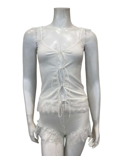Oh! Zuza V15 Ivory Lace Cami & Shorts Set Myselflingerie.com