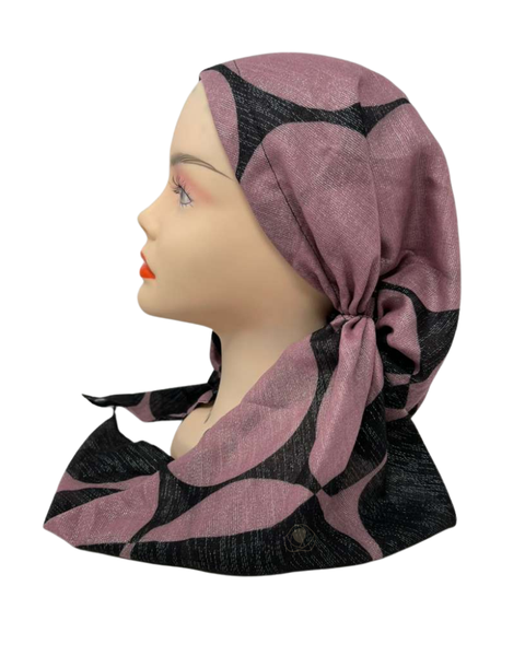Ahead IT2815 Mauve Pulse Point Israeli Style Long Tails Pre-Tied Bandanna Myselflingerie.com
