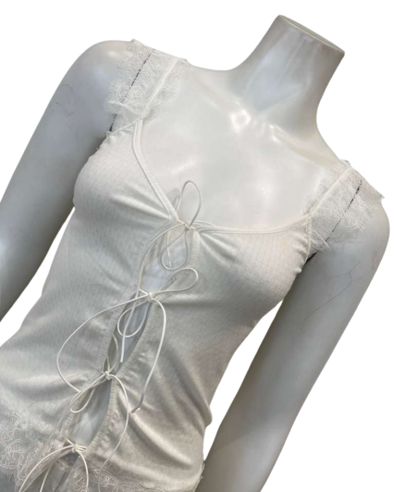 Oh! Zuza V15 Ivory Lace Cami & Shorts Set Myselflingerie.com