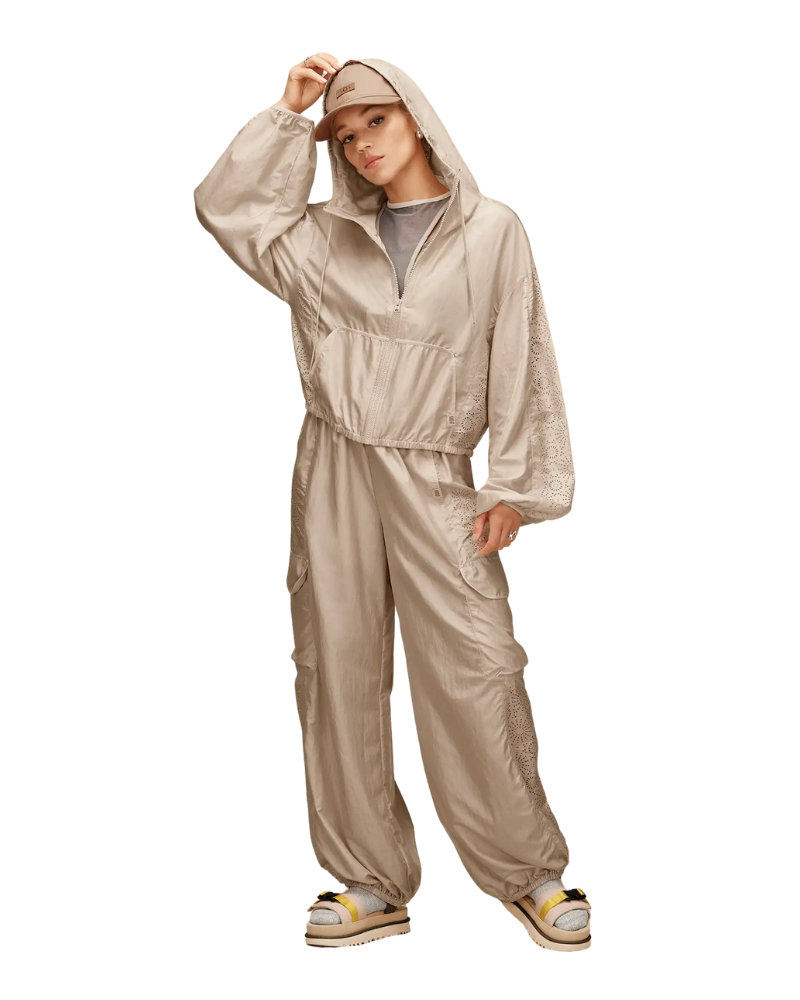 UGG 1175126 Bluff Chiara Full Zip Hooded Crop Rain Jacket Myselflingerie.com