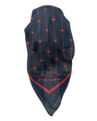 It's Younique Red on Black Designer Inspired Pre-Tied Open Back Bandanna with Velvet Grip Myselflingerie.com