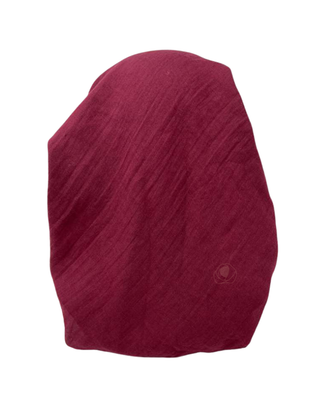 Lizi Headwear Solid Wine Open Back Adjustable Pre-Tied Bandanna with Velvet Grip Myselflingerie.com