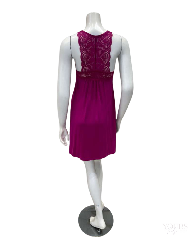 Fleur't 680 Passion Fruit Lace T-Back Short Modal Chemise Myselflingerie.com