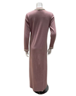 Iora Lingerie 25418C Dusty Mauve Braided Trim Fleece Lined Nightgown