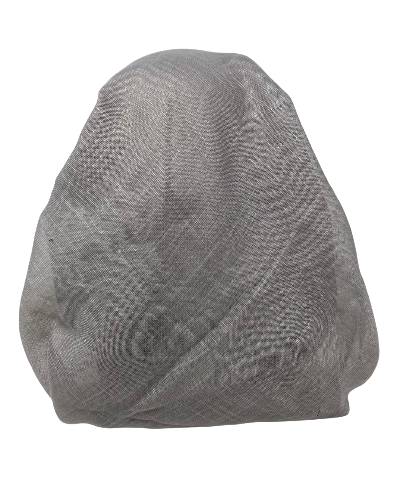 It's Younique OB-SHIM-SL Solid Slate Shimmer Pre-Tied Open Back Bandanna with Velvet Grip Myselflingerie.com