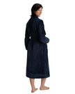 Calida 61302 #714 Dark Lapis Blue Cotton Blend Luxury Bath Robe Myselfingerie.com