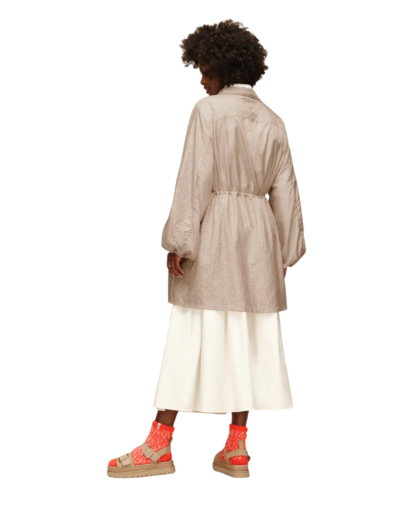 UGG 1175128 Bluff Kynlee Zip Front 3/4 Length Raincoat Myselflingerie.com