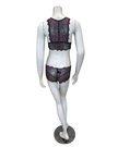 Oh! Zuza 3839+3840 Cranberry/Black Lace Bralette Set Myselflingerie.com