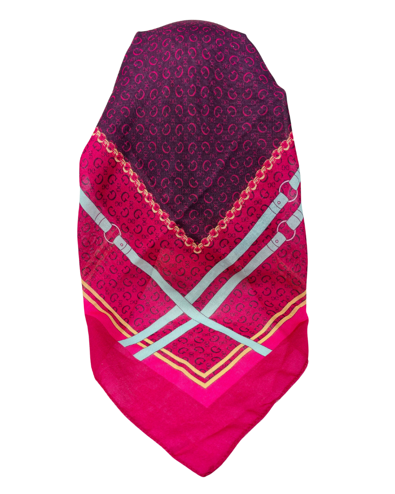 It's Younique OB-GUCBE-DKPK Dark Pink Gucci Belts Pre-Tied Open Back Bandanna with Velvet Grip Myselflingerie.com