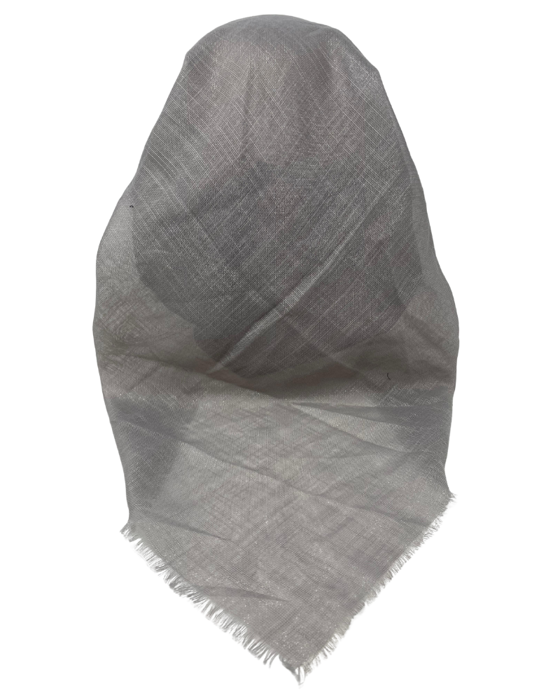 It's Younique OB-SHIM-SL Solid Slate Shimmer Pre-Tied Open Back Bandanna with Velvet Grip Myselflingerie.com