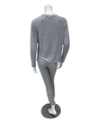 Aspen Dream BRLSL + BRLB Silver Grey Ribbed Long Sleeve & Joggers Bamboo Pajamas Set Myselflingerie.com