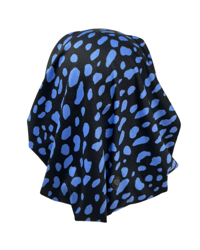 Triple Up BUL1109 Periwinkle Leopard Spots Unlined Pre-Tied Bandanna Myselflingerie.com