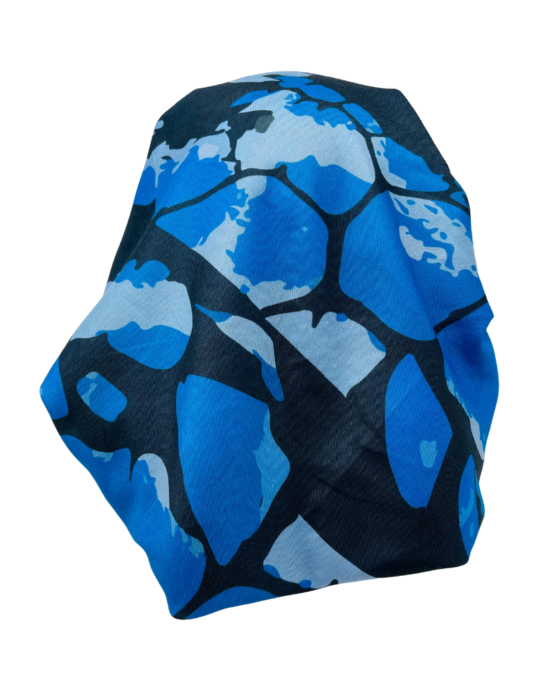 It's Younique PP-PAT-RB Royal Blue Patches Pre-Tied Bandanna with Velvet Grip Myselflingerie.com