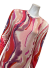 Angelice S7383 Pink/Purple Floral Cream Pull On Modal Nightgown Myselflingerie.com